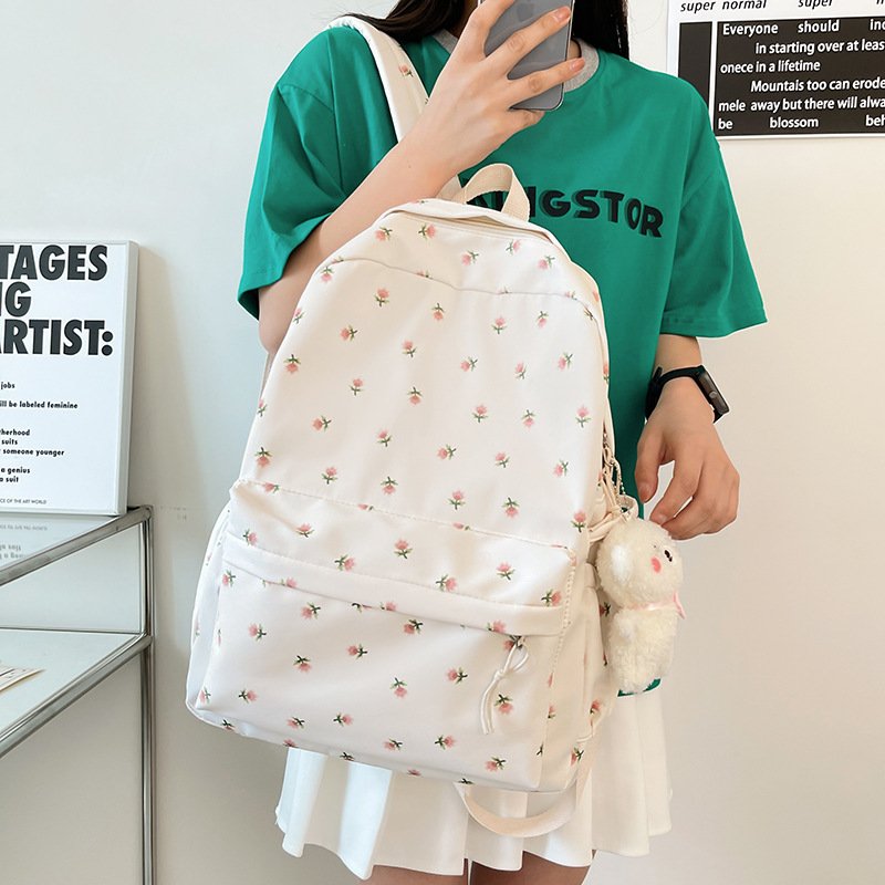 Cross-border cute backpack 2025 cross-border new women's backpack travel light and fresh campus schoolbag - 画像 (2)