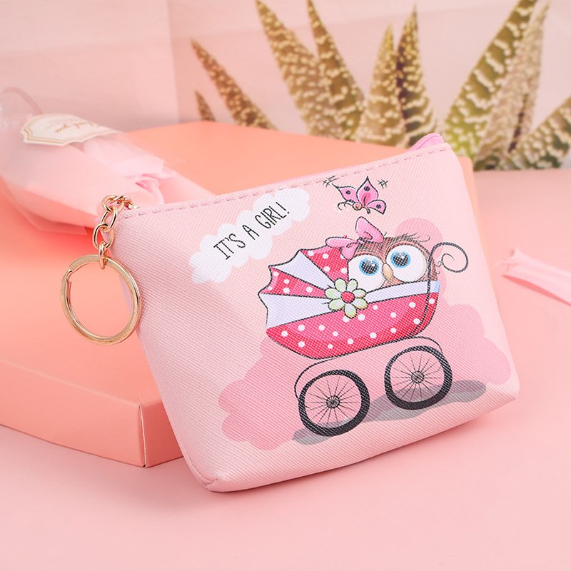 Factory direct supply exquisite owl print coin purse personalized small portable zipper opening coin purse wholesale