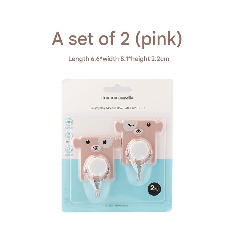Camellia adhesive hook household seamless cartoon cute wall adhesive hook load-bearing mini dormitory hook wholesale - 画像 (2)