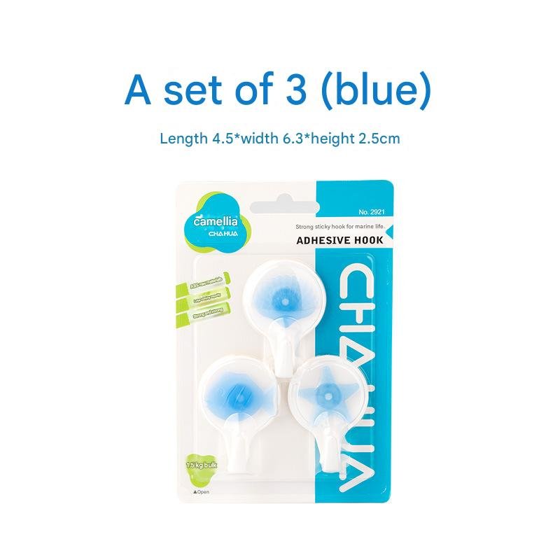 Camellia adhesive hook household seamless cartoon cute wall adhesive hook load-bearing mini dormitory hook wholesale - 画像 (5)