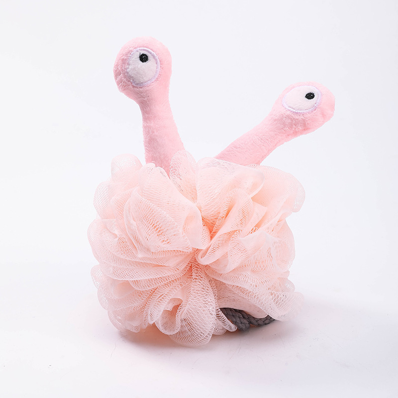 Cartoon snail bath flower advanced female bath artifact bath ball dual-purpose bathroom foaming net cute bath flower ball - 画像 (3)