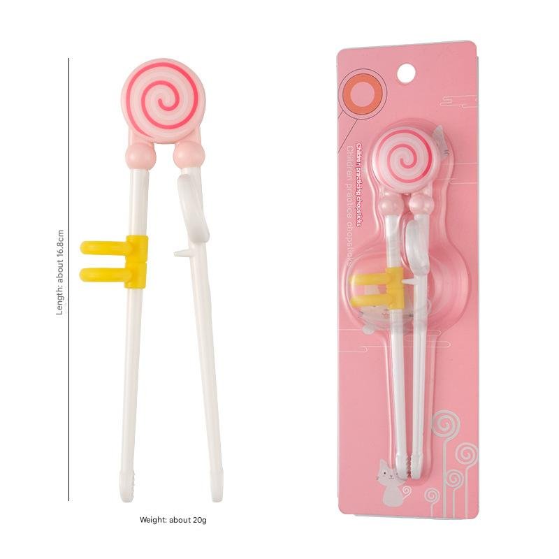 Baby eating training chopsticks Infant cartoon learning chopsticks Children's correction practice chopsticks mother and baby feeding tableware - 画像 (2)