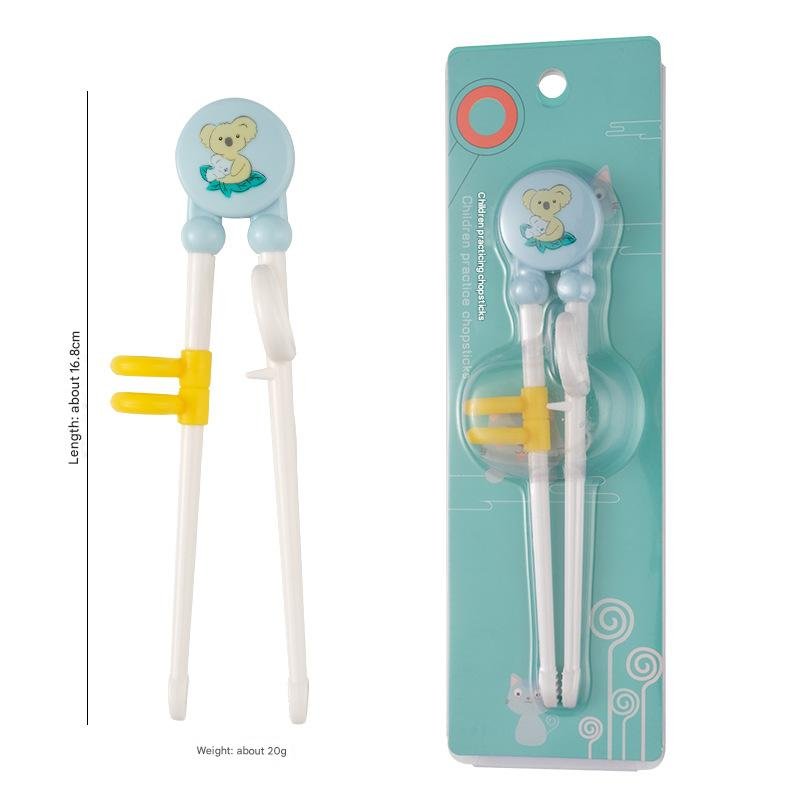 Baby eating training chopsticks Infant cartoon learning chopsticks Children's correction practice chopsticks mother and baby feeding tableware - 画像 (3)
