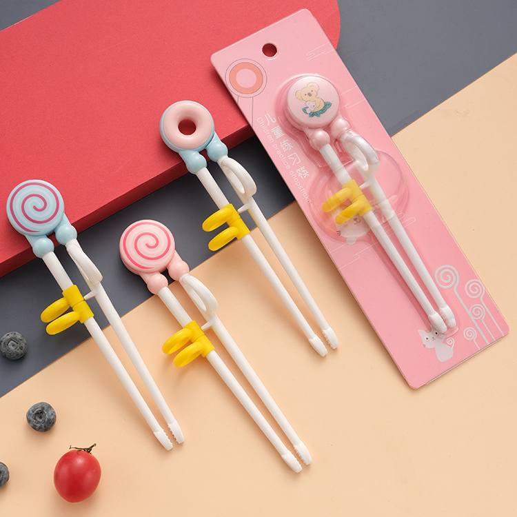 Baby eating training chopsticks Infant cartoon learning chopsticks Children's correction practice chopsticks mother and baby feeding tableware - 画像 (6)