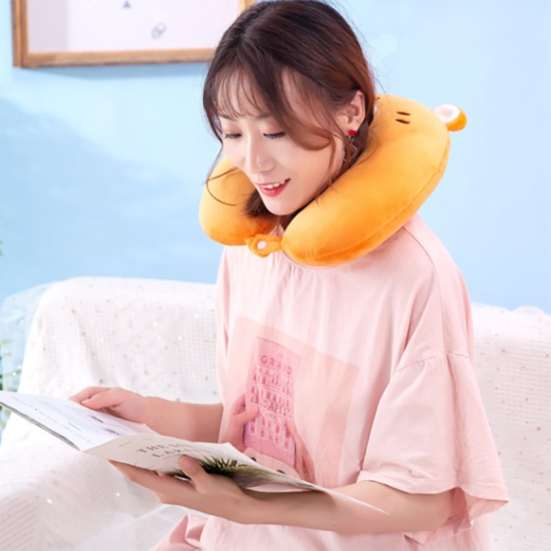 U-shaped pillow neck pillow U-shaped pillow wholesale cartoon pillow printed logo neck pillow driving travel student lunch break nap pillow - 画像 (2)